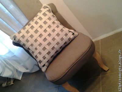 coussin quadrillage